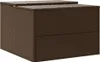vidaXL Mähroboter-Garage Braun 86x90x52/57 cm Poly Rattan Produktbild-Vorschau 7
