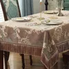 Tischdecke aus Chenille mit Quasten, Tischüberwurf, Produktbild-Vorschau 3