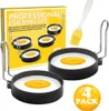 4er Pack Edelstahl Eierringe, rundes Frühstück Produktbild-Vorschau 1