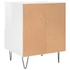 vidaXL Nachttisch Hochglanz-Weiß 40x35x50 cm Holzwerkstoff Produktbild-Vorschau 9