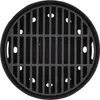A top-down view of a black circular drain grate. Produktbild-Vorschau