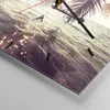 Wanduhr - Quadrat - Glasuhr - Meer Palme Wasser - 30x30cm - Produktbild-Vorschau 5