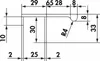 A technical drawing with dimensions for a product. Produktbild-Vorschau