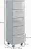 A tall, narrow cabinet with five drawers, shown from the front with dimensions indicated. Náhled obrázku produktu