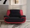 Sofa Set 3-2-1 für Wohnzimmer – Bequeme Schwarz-Rot Produktbild-Vorschau 4