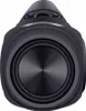 A black portable speaker shown from the front. Produktbild-Vorschau