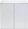 A white cabinet with two doors is centered in the frame against a white background. Produktbild-Vorschau