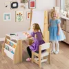 COSTWAY Kindertisch, Kindersitzgruppe mit Whiteboard, Produktbild-Vorschau 2