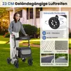 COSTWAY Rollator faltbar, 2in1 Rollstuhl & Reiserollator Produktbild-Vorschau 6
