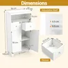 Mobile da bagno COSTWAY, mobile da bagno con 2 ante e 2 Anteprima dell’immagine prodotto 3