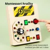Montessori senzorická hračka z dreva – Busy Board pre deti Náhľad obrázku produktu 2