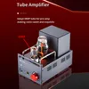 A close-up marketing image of a tube amplifier, highlighting its components and features. Produktbild-Vorschau