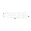 A diagram of an oval raised garden bed with dimensions indicated. Produktbild-Vorschau