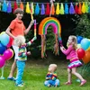 Relaxdays Regenbogen Pinata zum Aufhängen, für Kinder, Produktbild-Vorschau 2