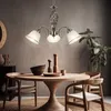 LED Hängeleuchte, 3 Flammig, Glas, Altmessing, H 120cm Produktbild-Vorschau 2