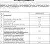 A product information sheet for a household oven, detailing its specifications and energy efficiency. Produktbild-Vorschau