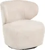 BELIANI Sessel Beige Stoff Drehbar Metallgestell Modernes Produktbild-Vorschau 4