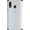 The back of a white Samsung Galaxy A40 smartphone with its camera and fingerprint sensor visible. Produktbild-Vorschau