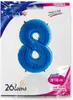Nafukovací balónek číslo 8 modrý 102cm extra velký Náhled obrázku produktu 5
