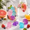com-four® 56x Wiederverwendbare Eiswürfel in Einhorn-Form Produktbild-Vorschau 3