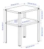 A diagram of a black side table with dimensions indicated. Produktbild-Vorschau