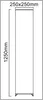 A technical drawing of a tall, narrow rectangular object with dimensions labeled. Produktbild-Vorschau