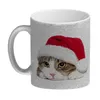 Kaffeebecher mit niedliche Katze und Nikolausmütze Produktbild-Vorschau 2