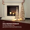 Weihnachtsdeko Holzbaum 84 cm aus Mangoholz mit goldenem Produktbild-Vorschau 5