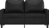 A black two-seater sofa is shown from the front against a white background. Produktbild-Vorschau