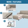Topchances L Shape Sofa Covers, vodoodpudivý protiskluzový Náhled obrázku produktu 5