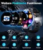 Herren Militär-Smartwatch mit 1,85" HD Display, 1000mAh, Produktbild-Vorschau 3