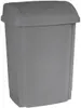 plast team Schwingdeckel-Abfalleimer 15 Liter silber Produktbild-Vorschau 2