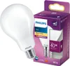 A Philips LED light bulb and its packaging are shown. Voir les images du produit