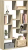 A freestanding bookshelf with multiple compartments, displaying various decorative items and books. Voir les images du produit