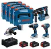 Kit 4 outils 18V (GSR + GDX + GBH + GWS) avec 3 batteries Voir les images du produit 2