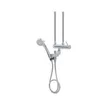 A chrome-plated shower faucet with a handheld showerhead is shown against a white background. Produktbild-Vorschau