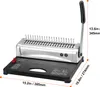 SucceBuy Kammbindegerät, 21-Loch-Buchbinder, 450 Blatt Produktbild-Vorschau 8