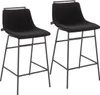 SVITA CAMILLE 2er Set Barhocker Barstühle mit Lehne Produktbild-Vorschau 1