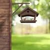 Relaxdays Mangeoire en bois, mangeoire à suspendre, Voir les images du produit 2
