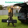 A man is carrying a black bag with a logo next to an open car trunk. Produktbild-Vorschau