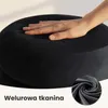 Pufa otwierana ze schowkiem welurowa 42 cm SNUGGO Czarna Podgląd zdjęcia produktu 2