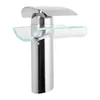 A modern chrome and glass waterfall faucet. Podgląd zdjęcia produktu