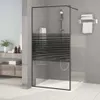 vidaXL Duschwand für Begehbare Dusche Schwarz 100x195 cm Produktbild-Vorschau 2
