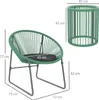 Outsunny polyratanový zahradní nábytek, venkovní lounge Náhled obrázku produktu 3