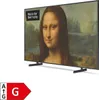 A television displaying the Mona Lisa painting, with a "Made for Germany" label in the top left corner. An energy efficiency label is shown in the bottom left corner. Produktbild-Vorschau
