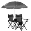 FCH Doppel Campingstuhl mit Sonnenschirm & isolierter Produktbild-Vorschau 7
