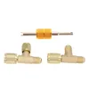1/4-inch ventielkern, messing T-stuk adapter, Productafbeelding-voorbeeld 3