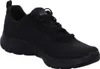 A black Skechers Flex Appeal 4.0 sneaker shown from the side. Voir les images du produit
