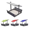 QLS Holz-Sandkasten 120 cm mit Sitzbank und grauem Dach Produktbild-Vorschau 3