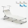 Chaise longue de plage pliante en aluminium avec toit Voir les images du produit 6